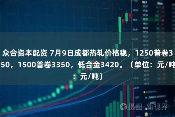 众合资本配资 7月9日成都热轧价格稳，1250普卷3350，1500普卷3350，低合金3420。（单位：元/吨）